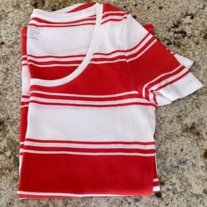 Merona Red/ white striped S/S Tee.